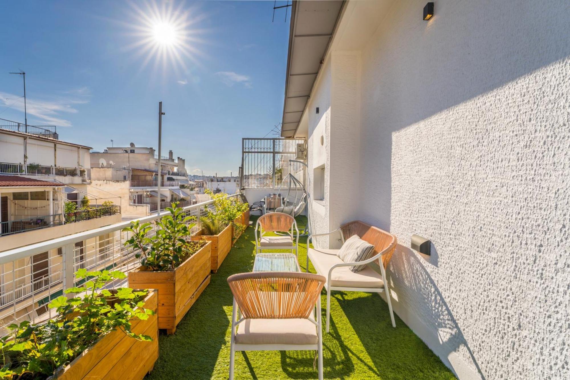 Blue Oasis - Jacuzzi Penthouse Lägenhet Aten Exteriör bild